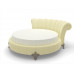 Простыня круглая из сатина премиум гладкого "слоновая кость"